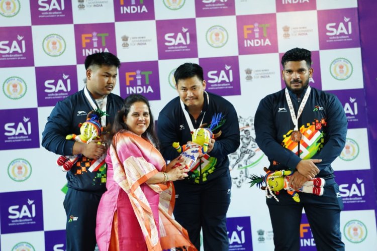 खेलो इंडिया ट्राइबल गेम्स :  वेटलिफ्टिंग स्पर्धा में अरुणाचल पुरुष और असम महिला वर्ग में ओवरऑल चैम्पियन