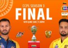 CCPL-3 Final: 4 विकेट जल्दी गिरने के बाद संभली रायगढ़ लायंस,बिलासपुर बुल्स को 161 रन का लक्ष्य