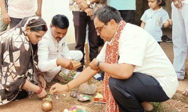 खरोरा वार्ड-3 के मुक्तिधाम का होगा कायाकल्प: 9.37 लाख रुपए के जीर्णोद्धार एवं निर्माण कार्य का भूमिपूजन